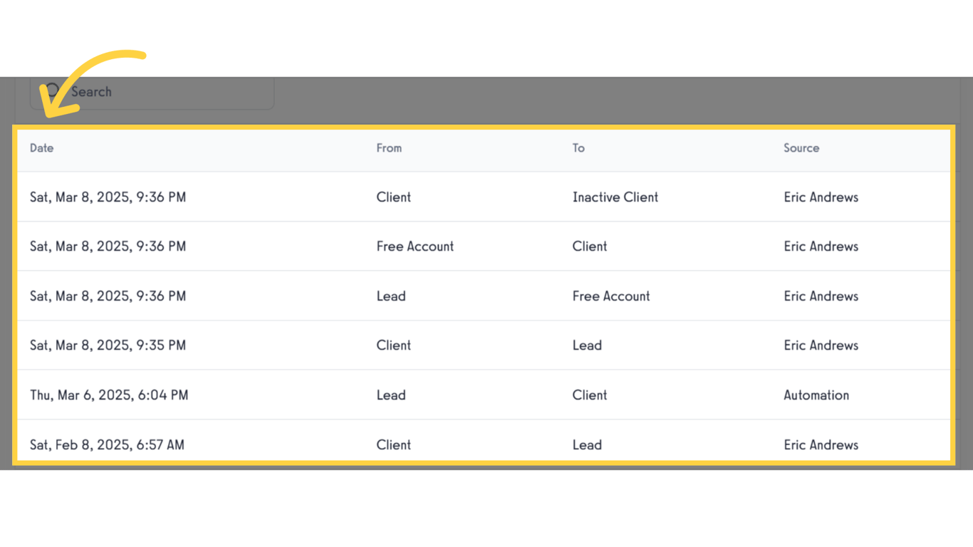 Check the Lifecycle view of the client.