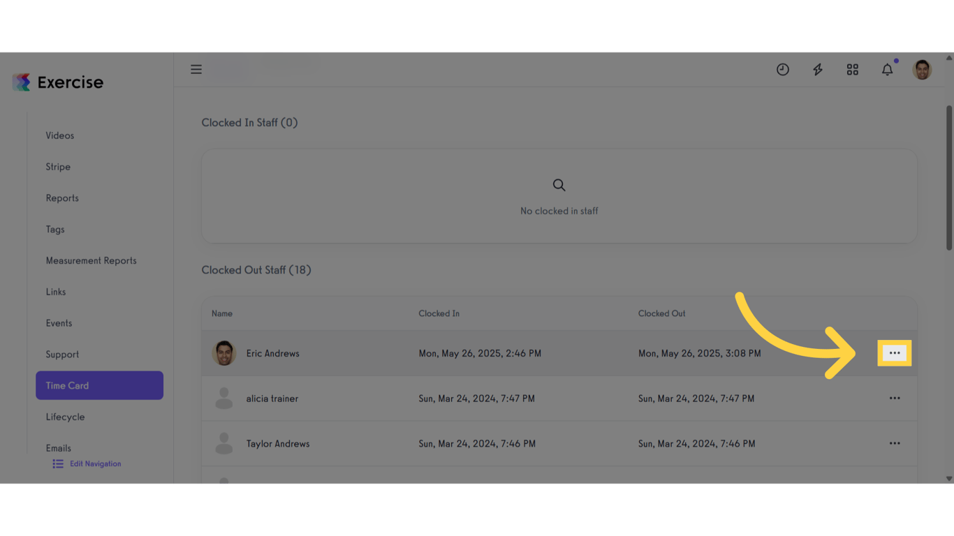 Click the three-dot menu