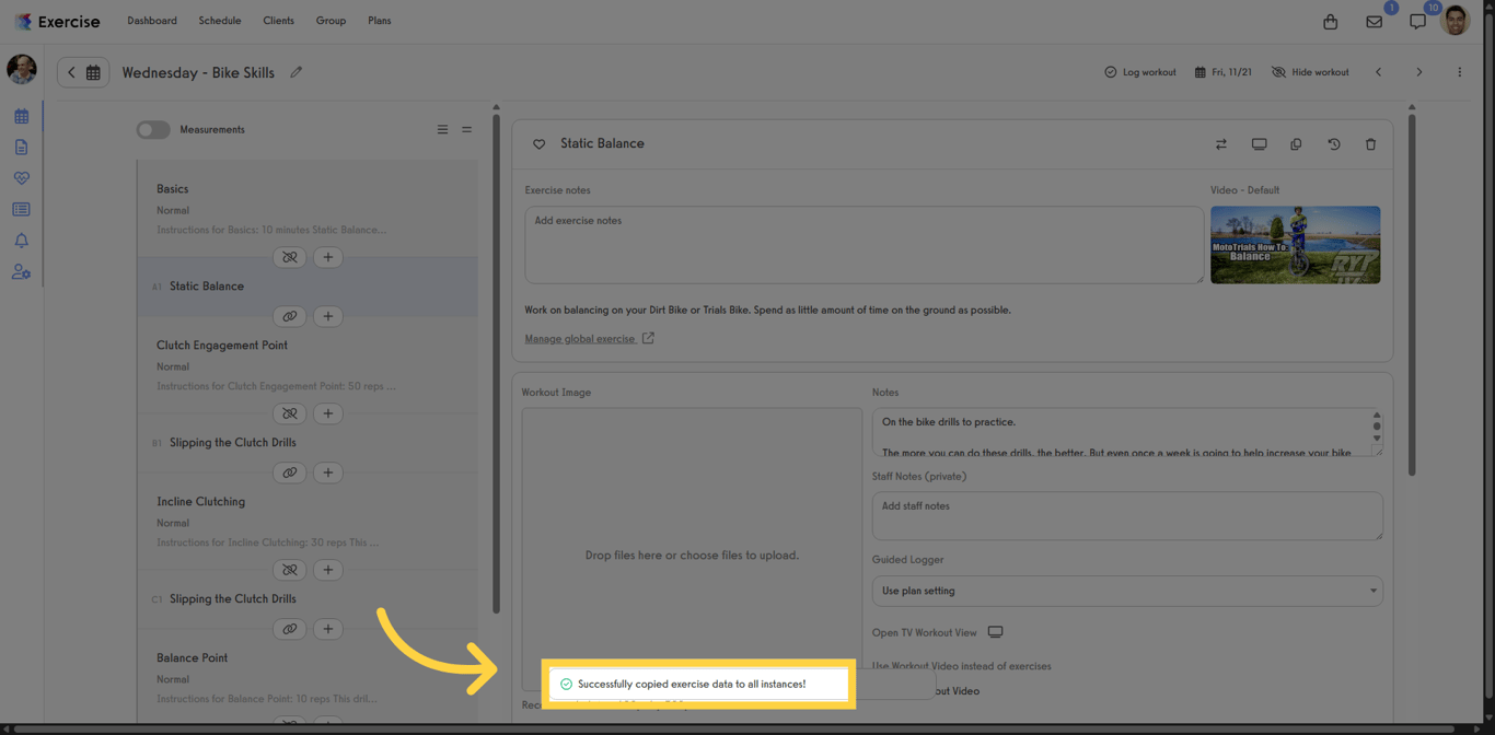 Acknowledge Success Message