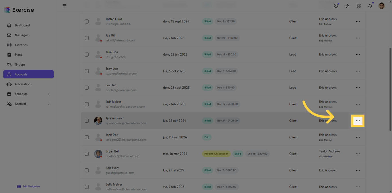 Open Exercise Options