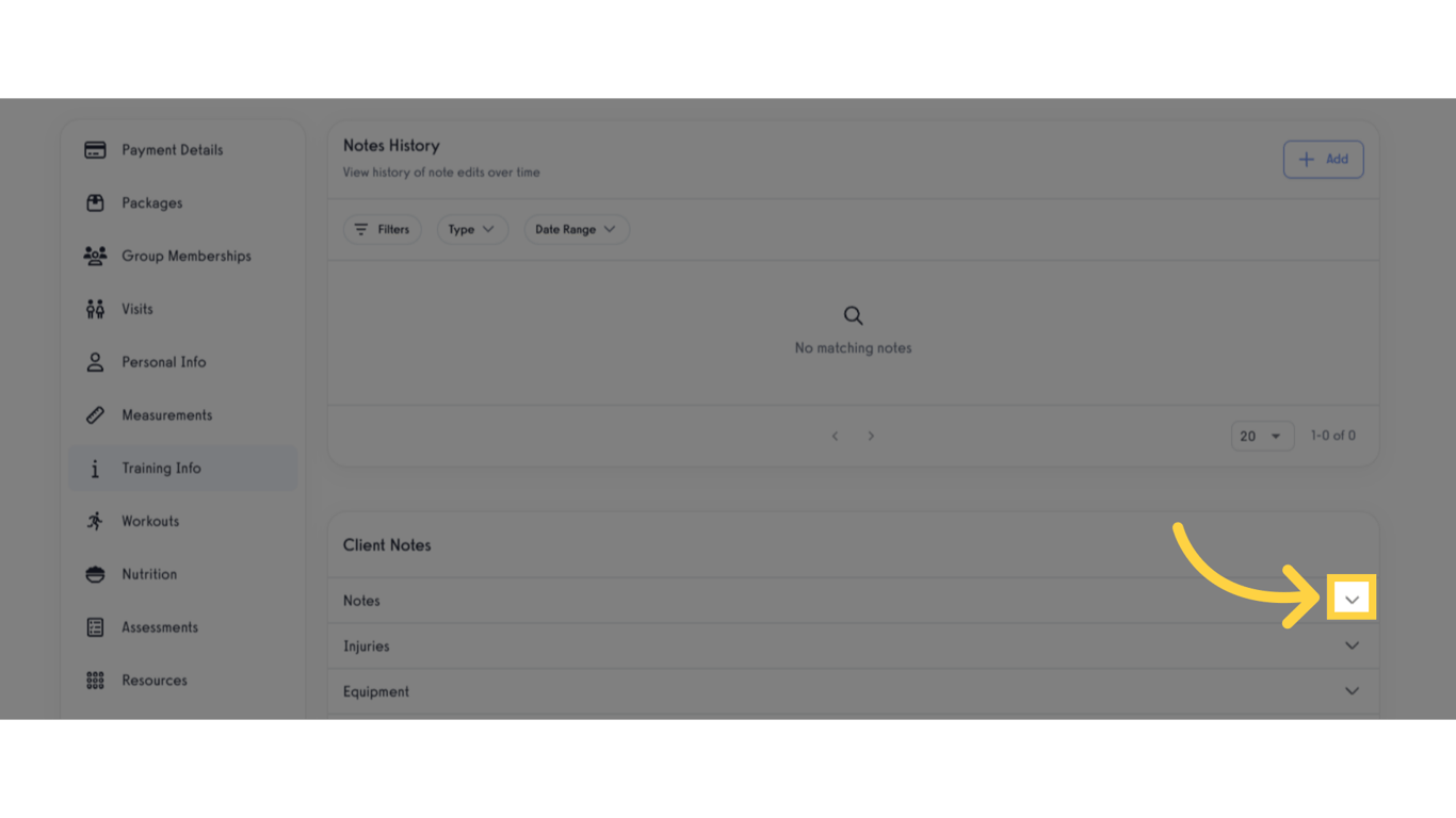 Click the arrow down icon.