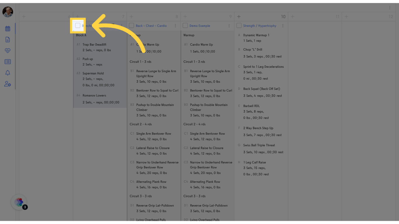 Click on the checkbox.