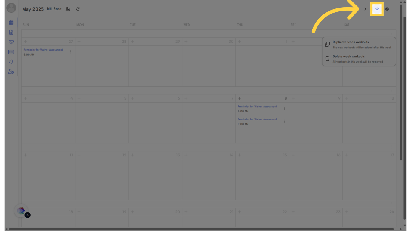 Click 'Import' icon.