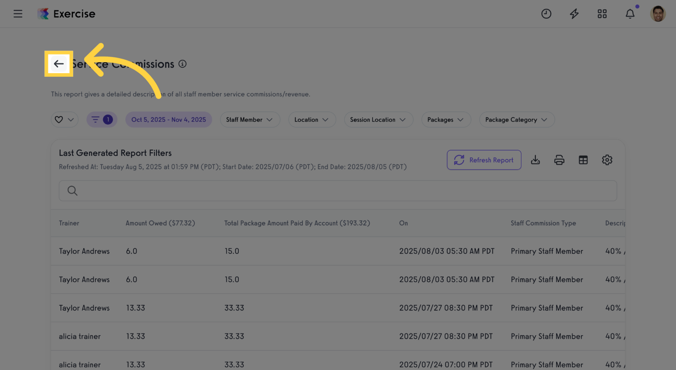 View Selected Report