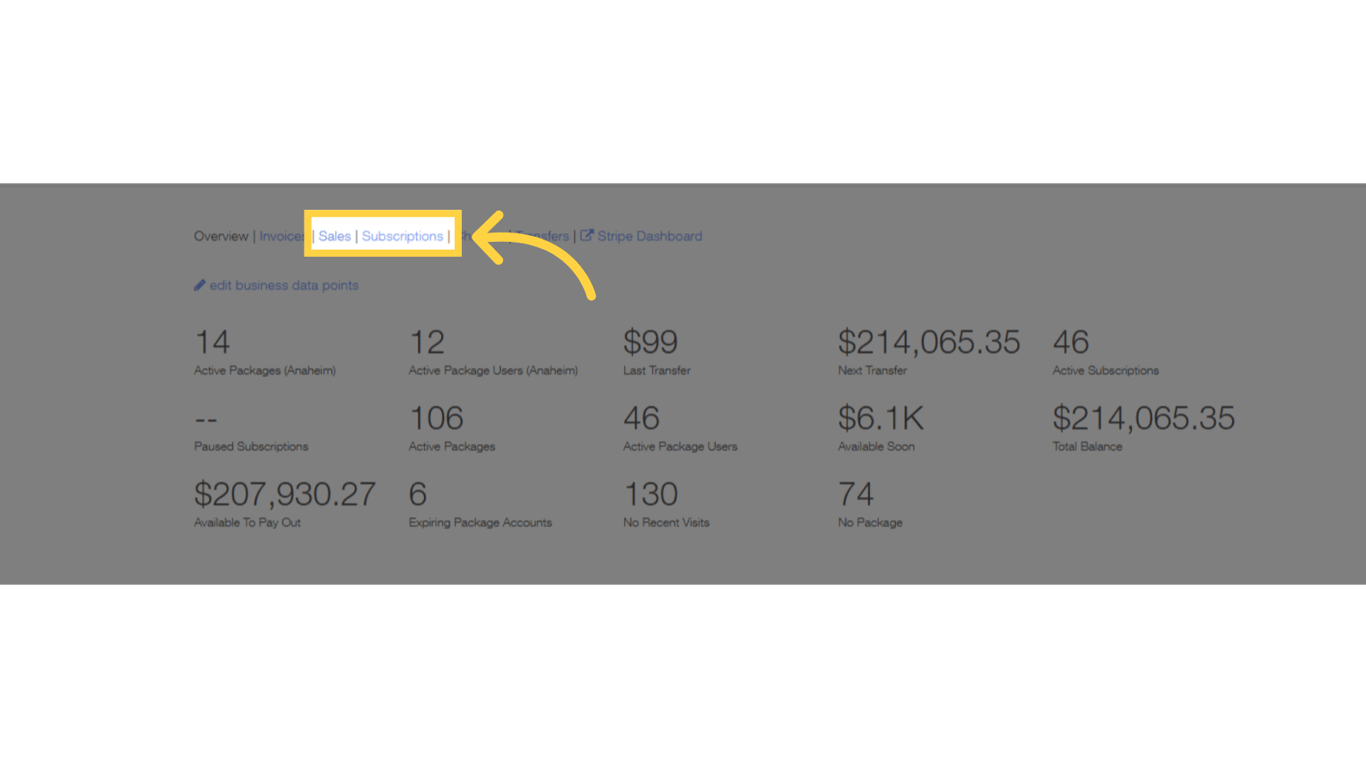 Click either 'Sales or Subscriptions'.
