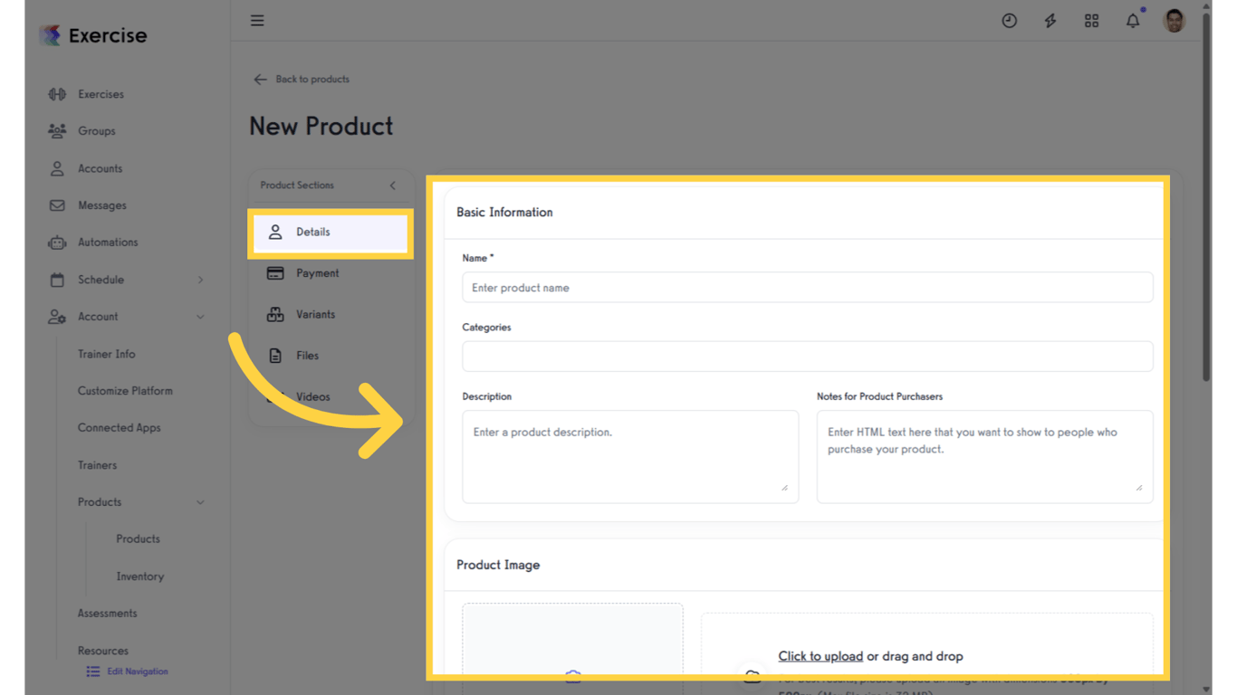 Enter Product Details