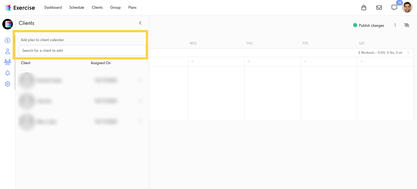 Assign the Plan to a Client