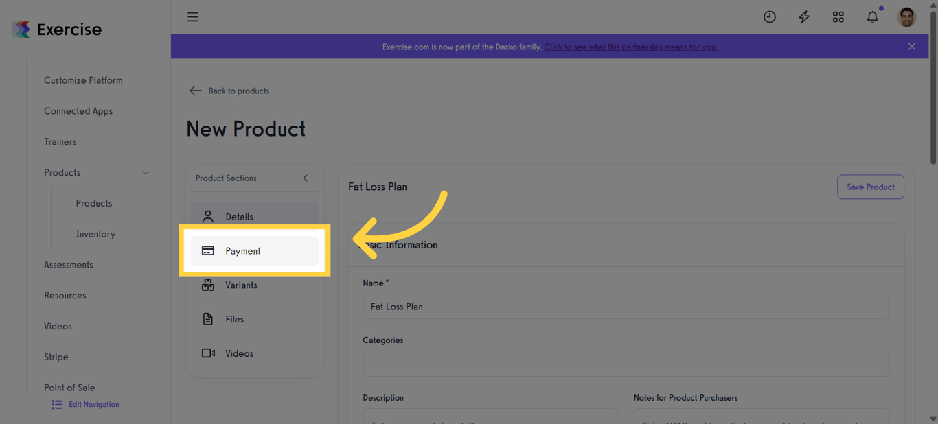 Open Payment Settings
