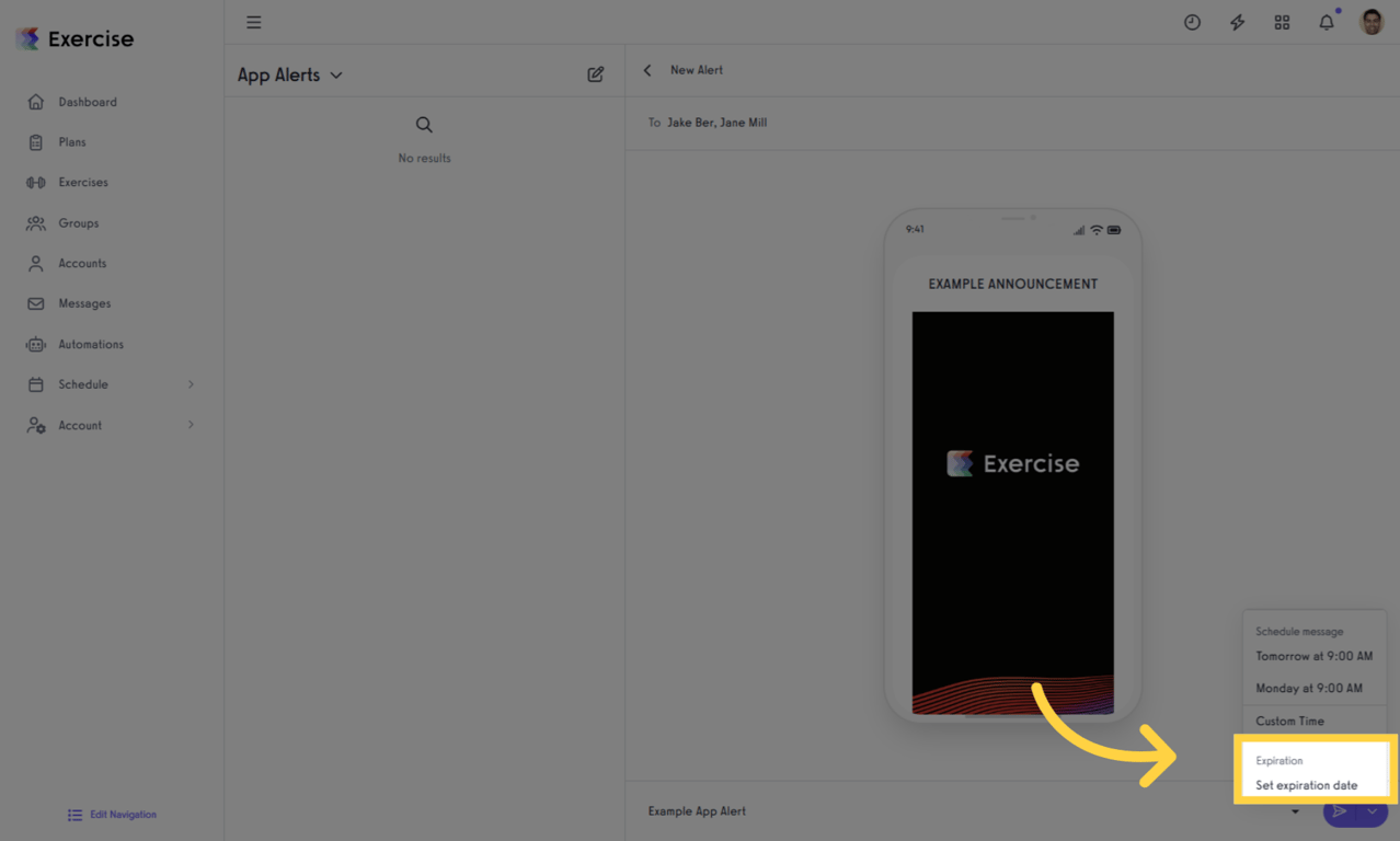 Set Expiration date.