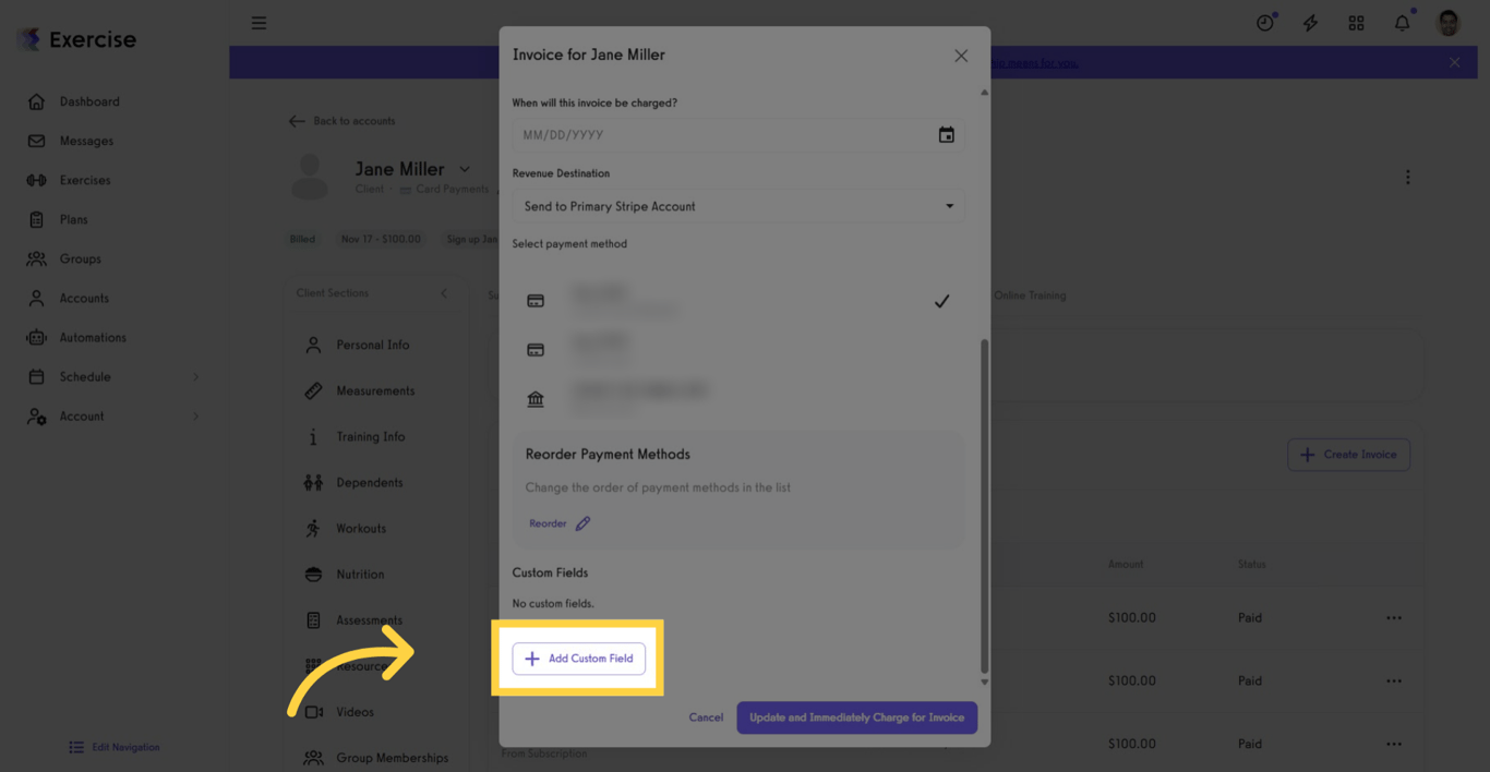 Add any custom fields