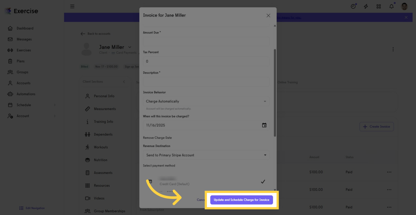 Finalize invoice when charging automatically