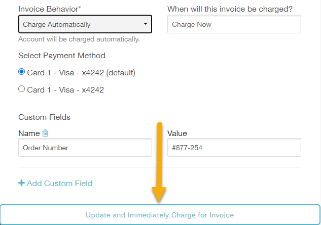 charge the invoice automatically