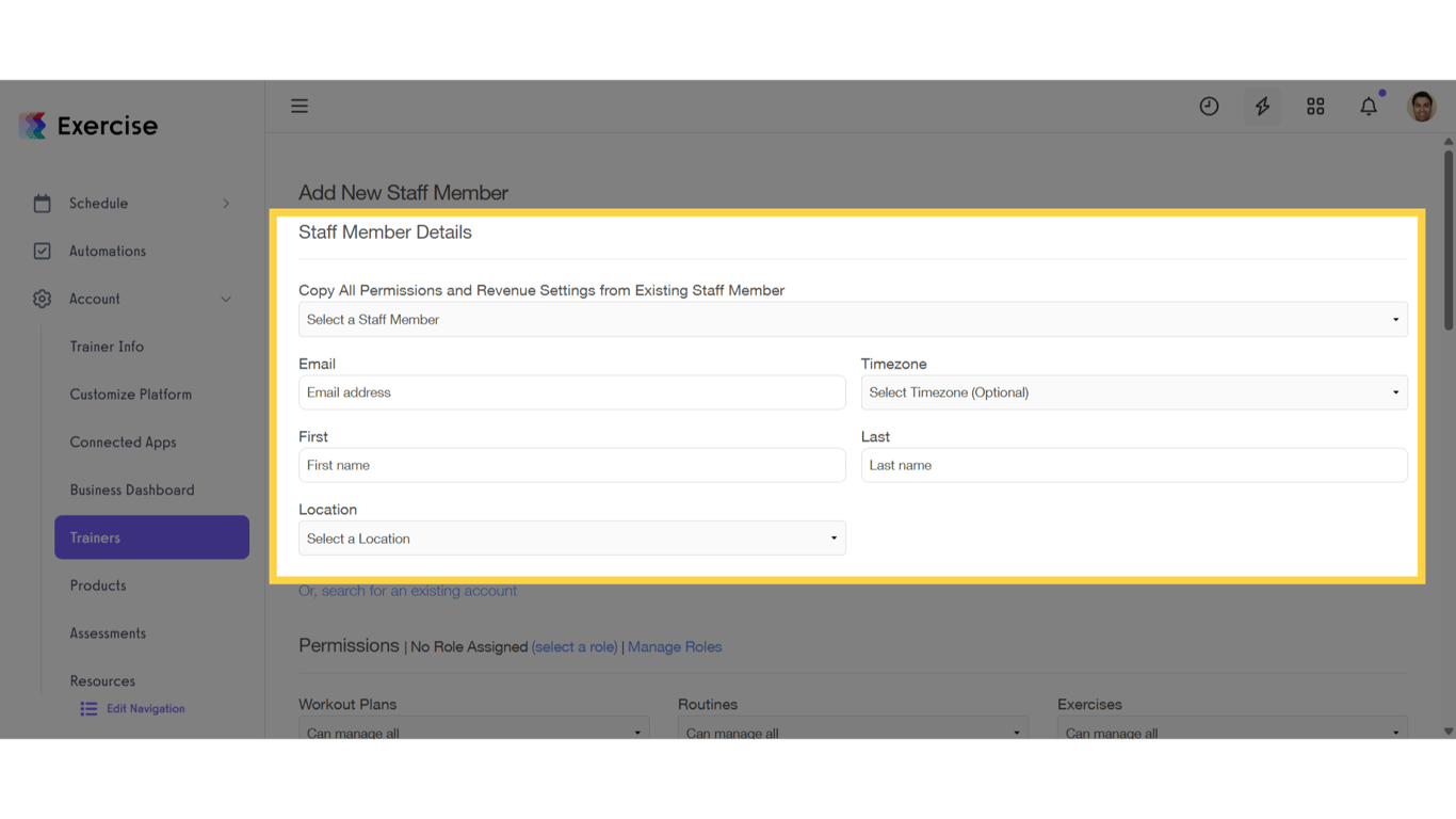 Staff Member Details