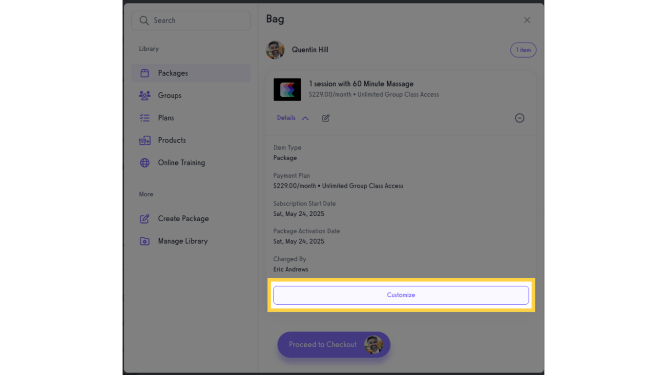 Option 1 Step 7: Click 'Customize'.