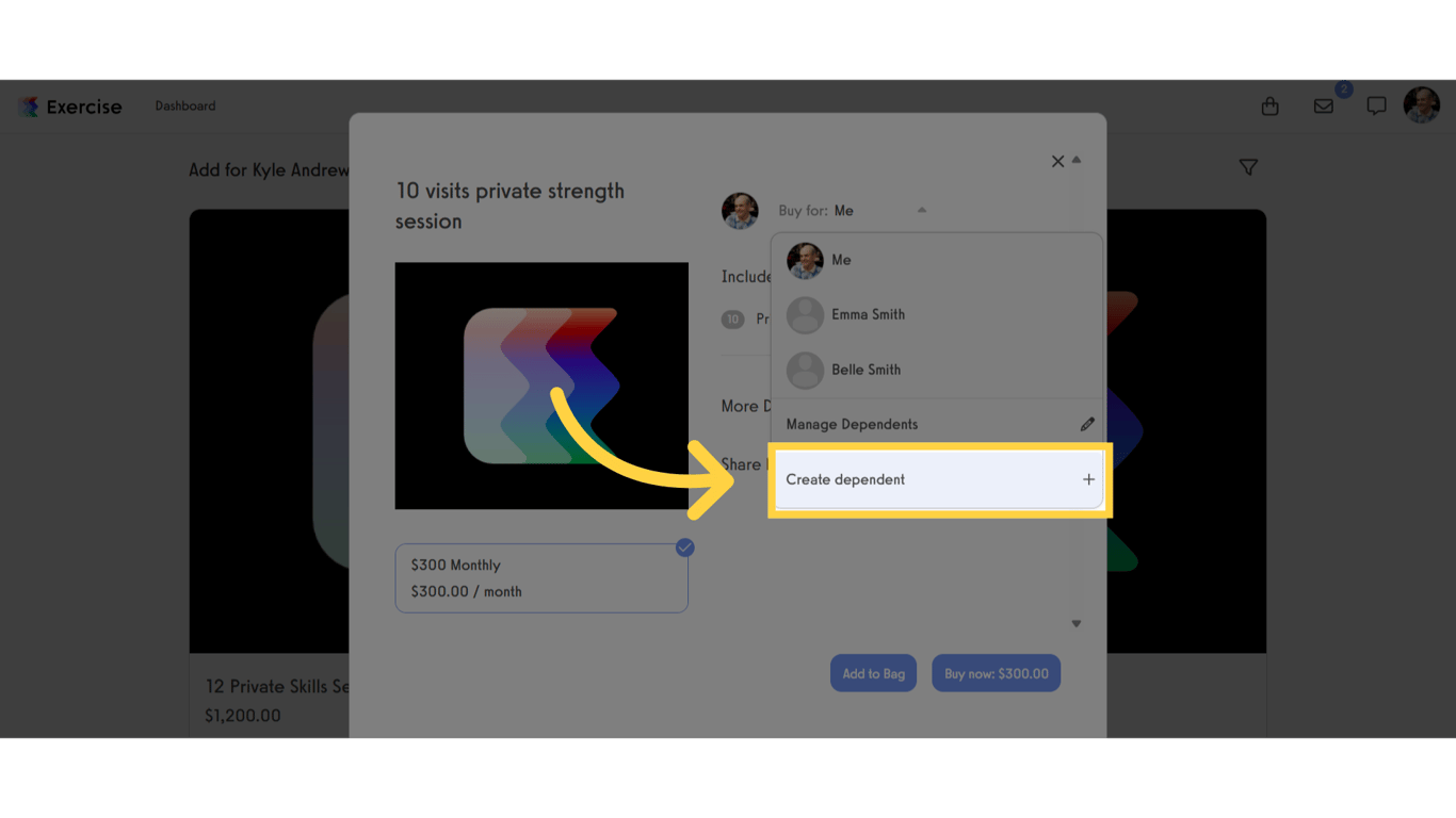 Click 'Create dependent'