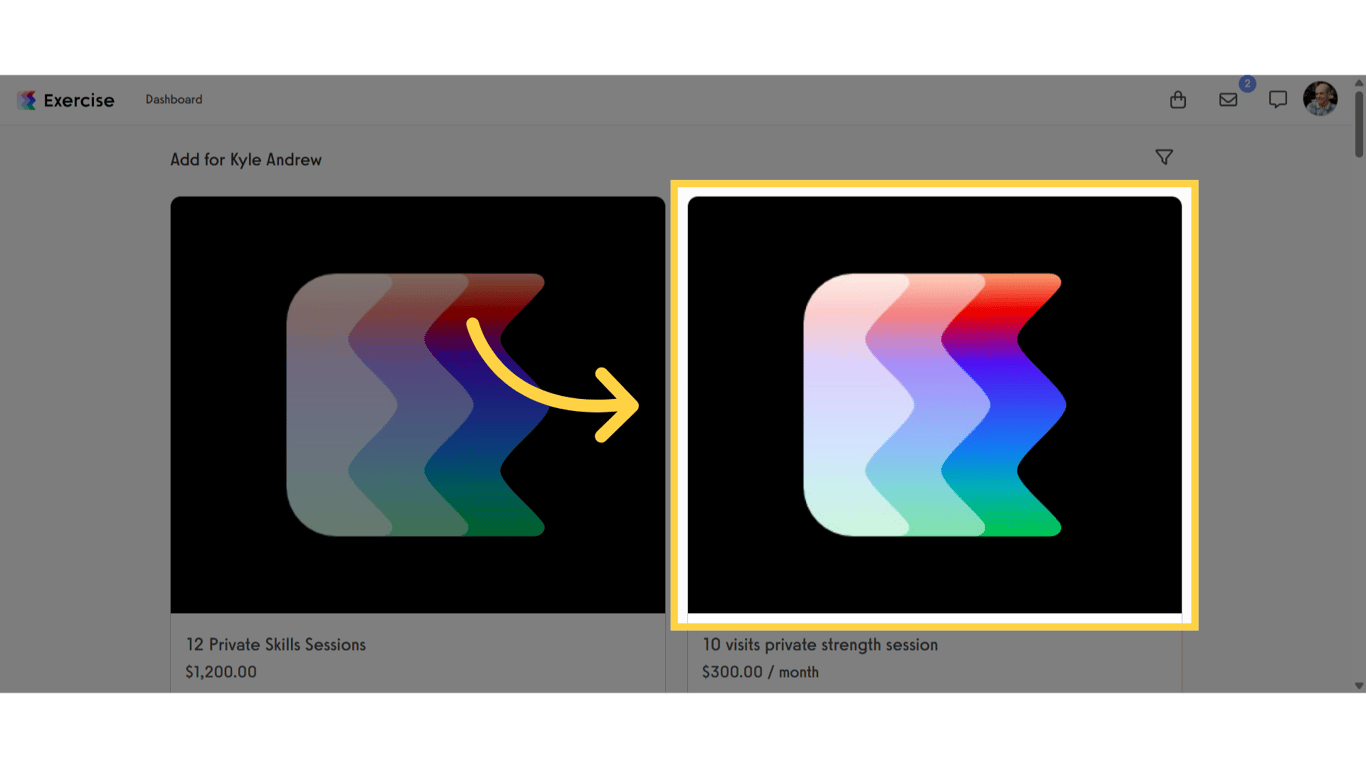 Click on a package with sharing enabled