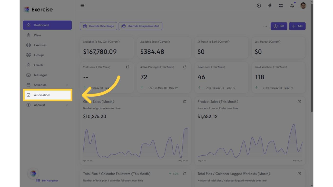 Click on the “Customize Platform” tab on the left sidebar.