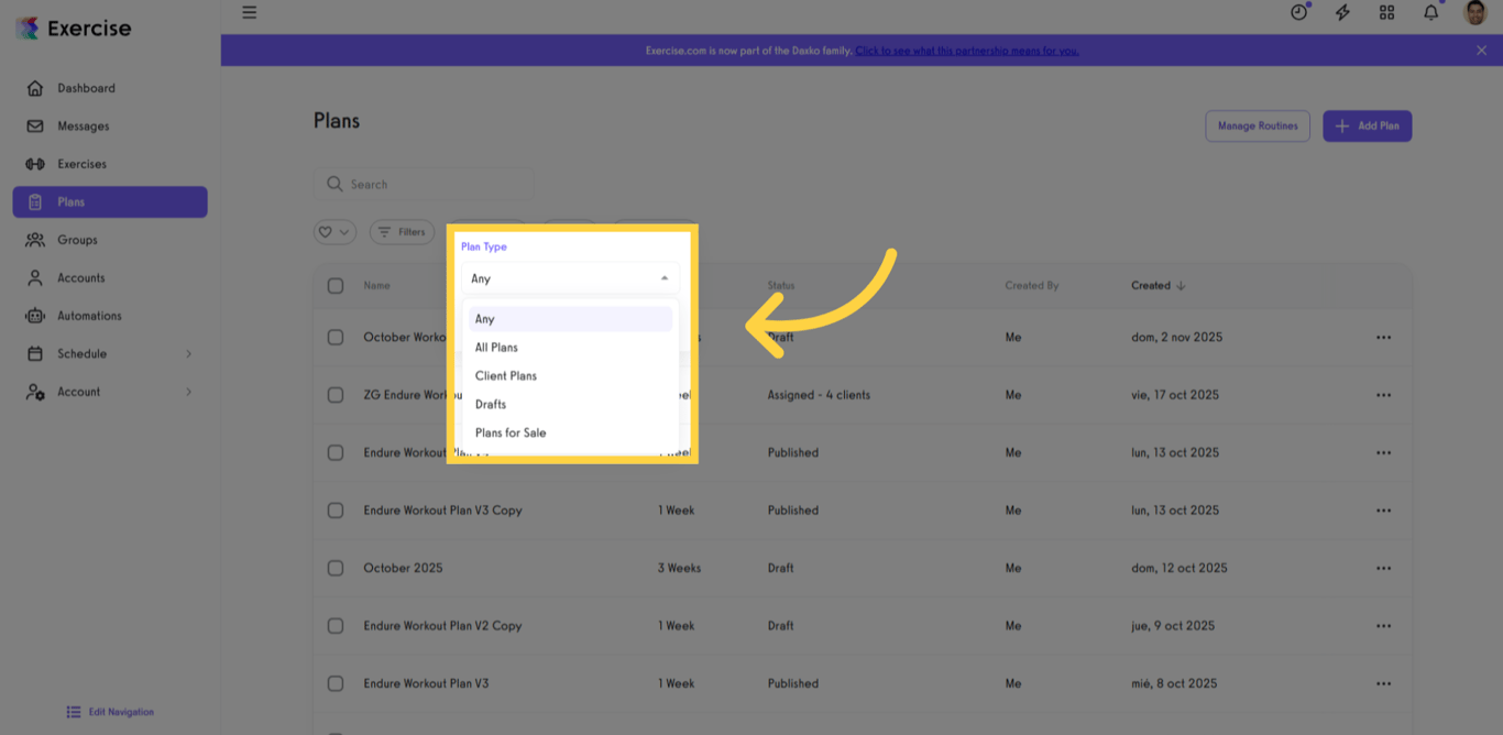 Select Plan Category