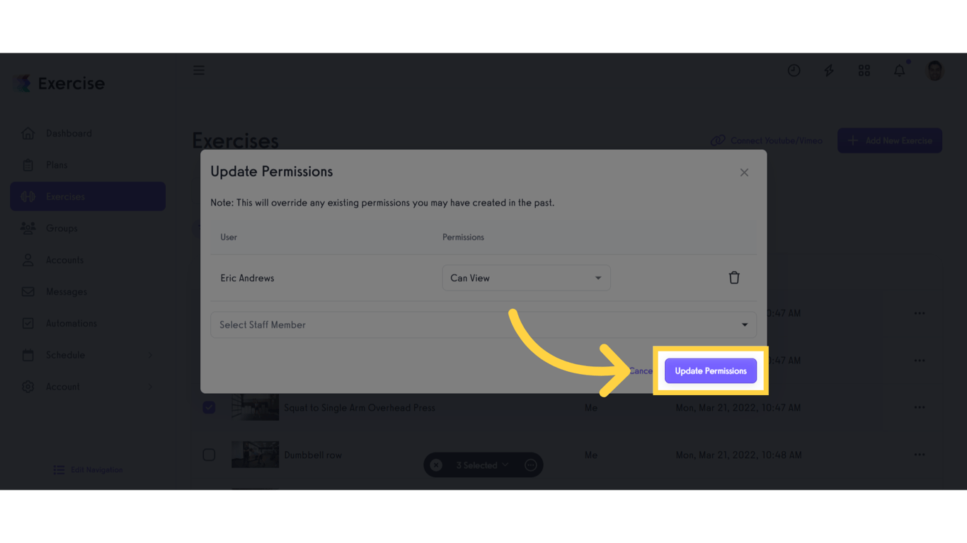 Click 'Update Permissions'