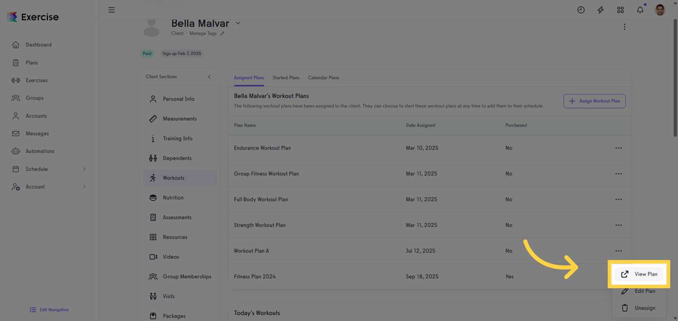 Click View Plan.