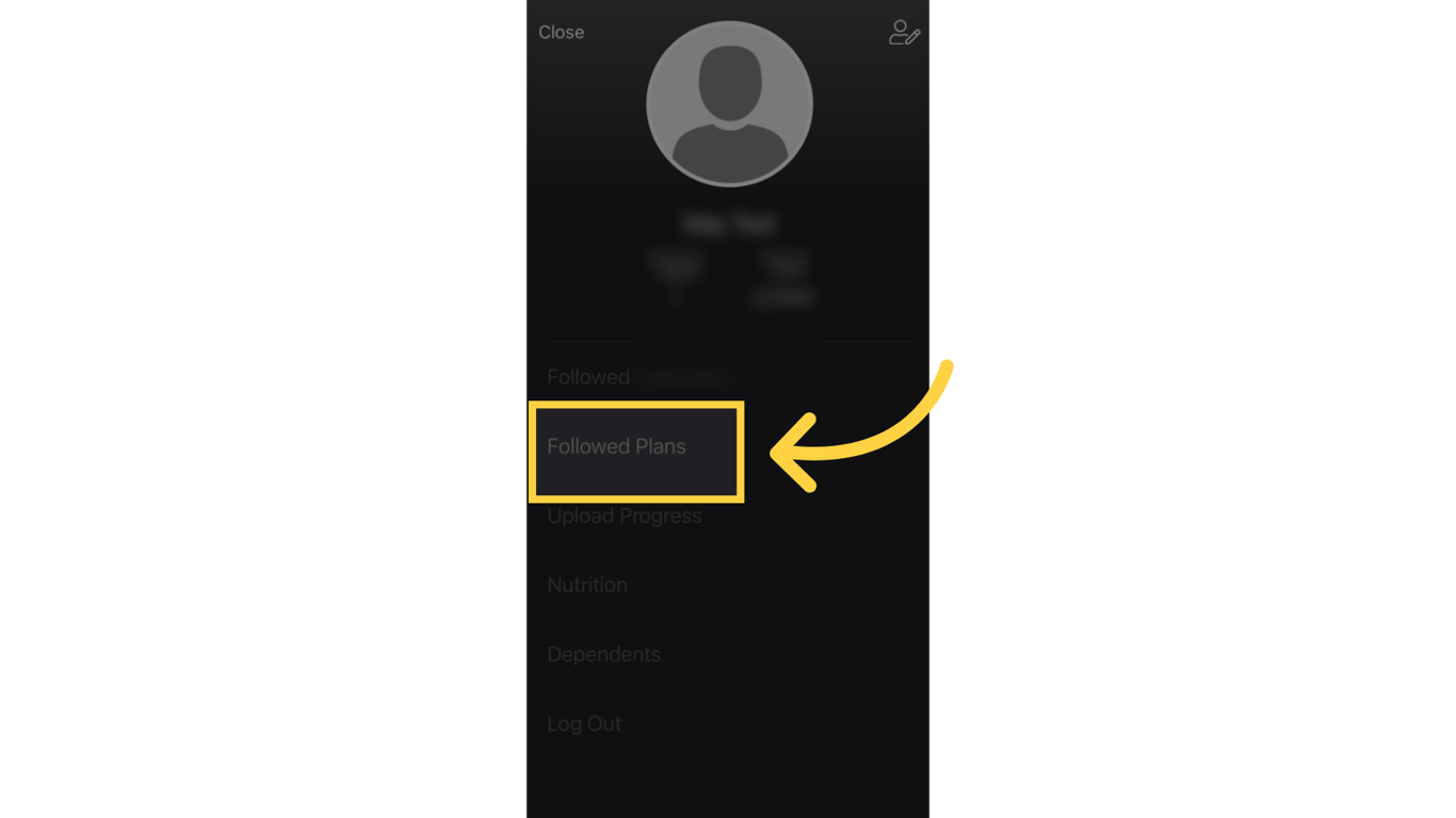 Click on 'Followed Plans'