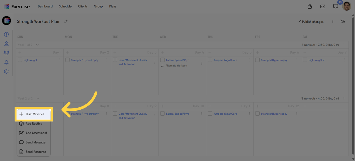 Start Building a Workout