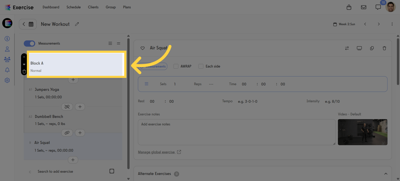 Edit the Superset Block Settings