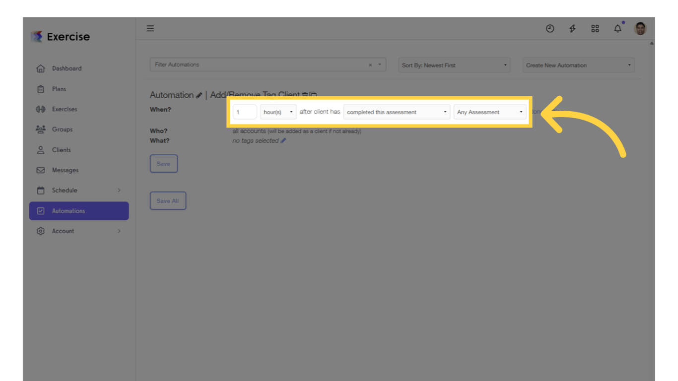 Customize the settings.