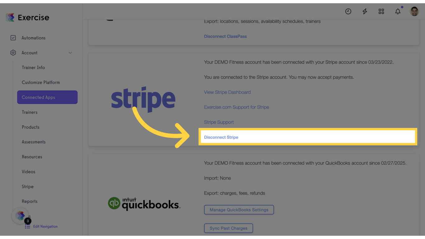 Validate Stripe Connection