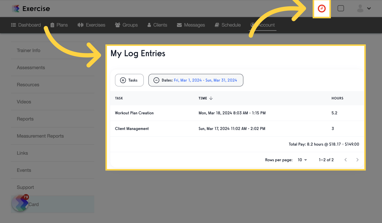 Can Clock In and Out