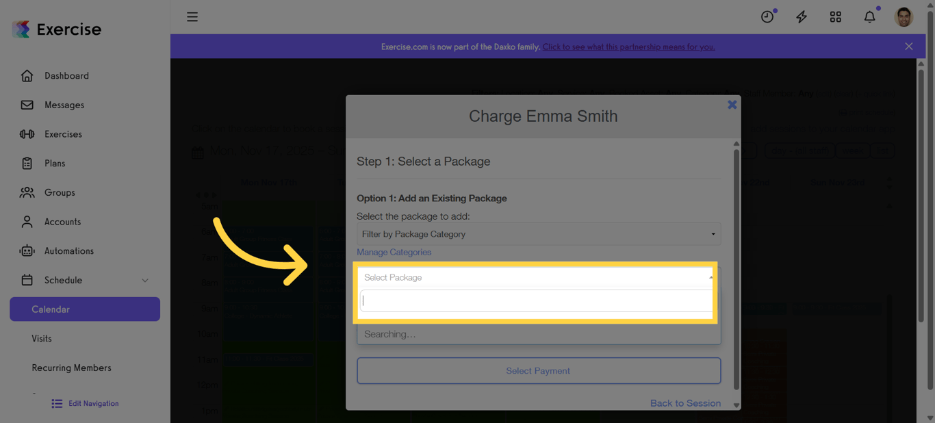 Choose Package Selection