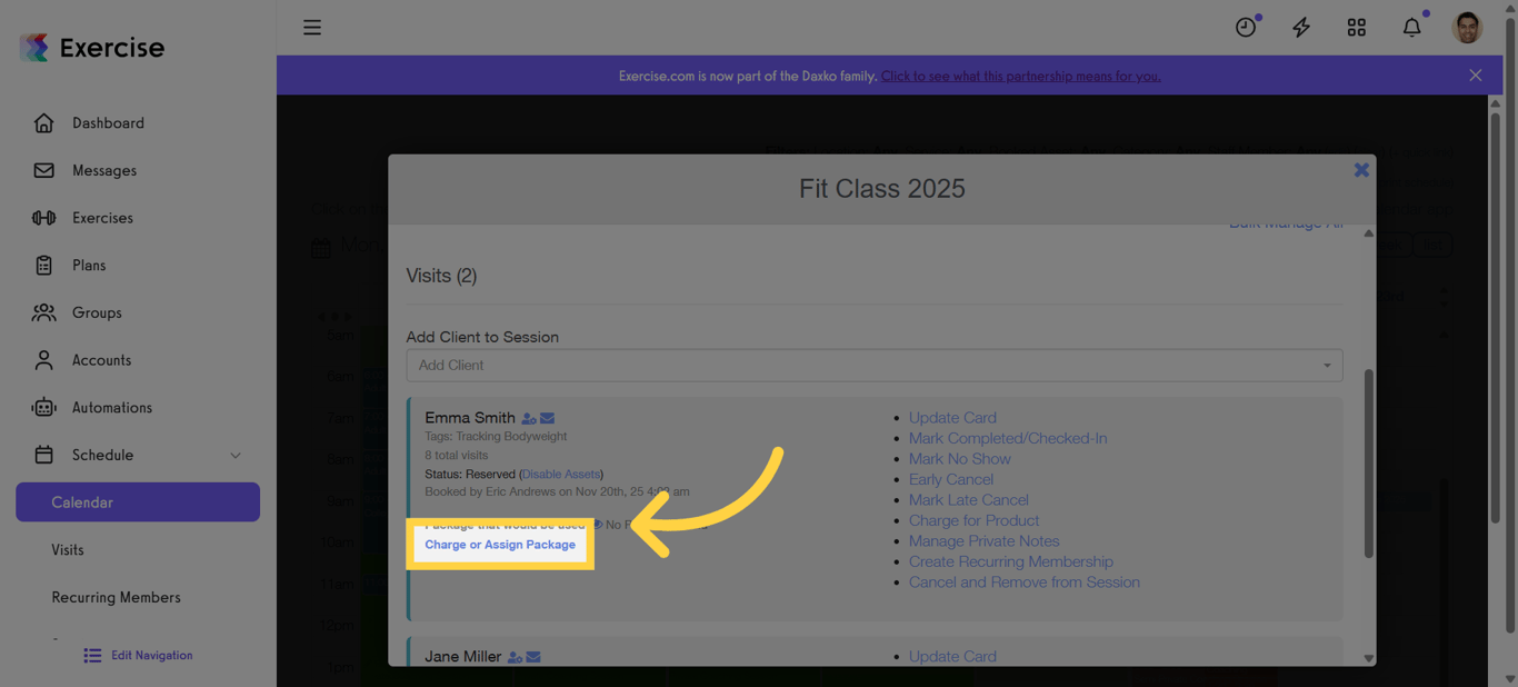 Open Charge Or Assign Package