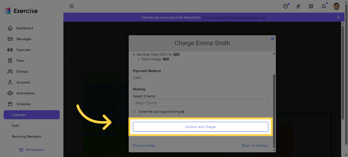 Confirm And Charge Payment