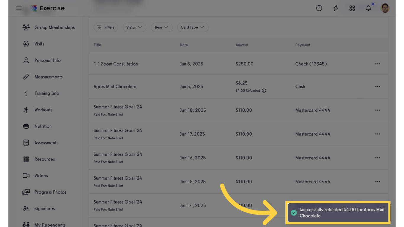 Confirmation Message