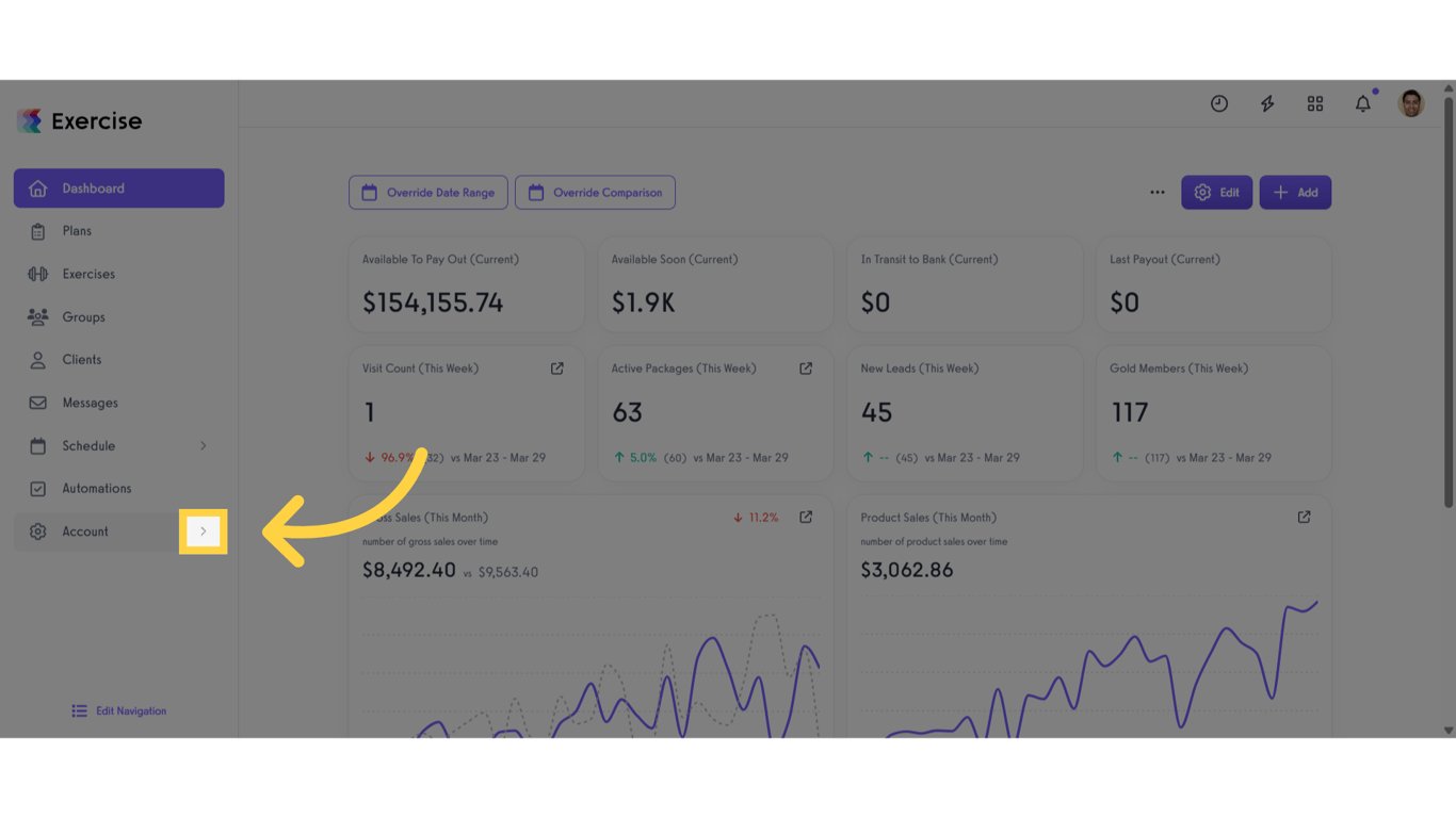 Click the arrow button