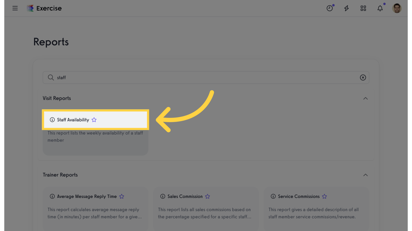 Staff Availability Report