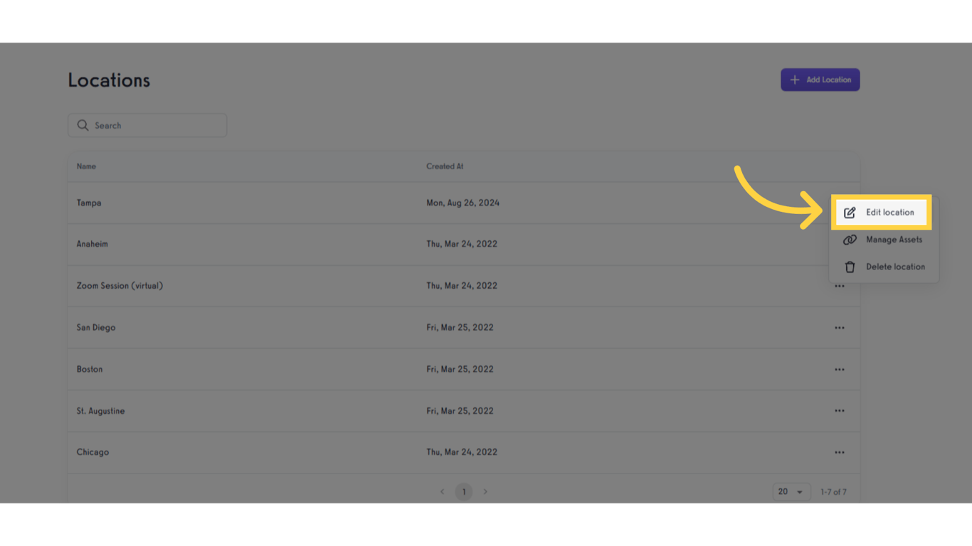 Click 'Edit location'.