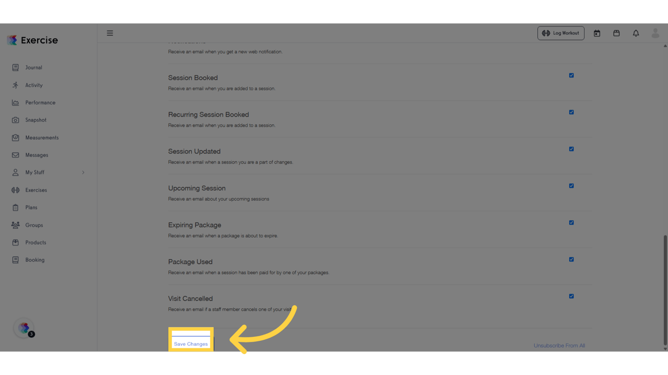 Click 'Save Changes'
