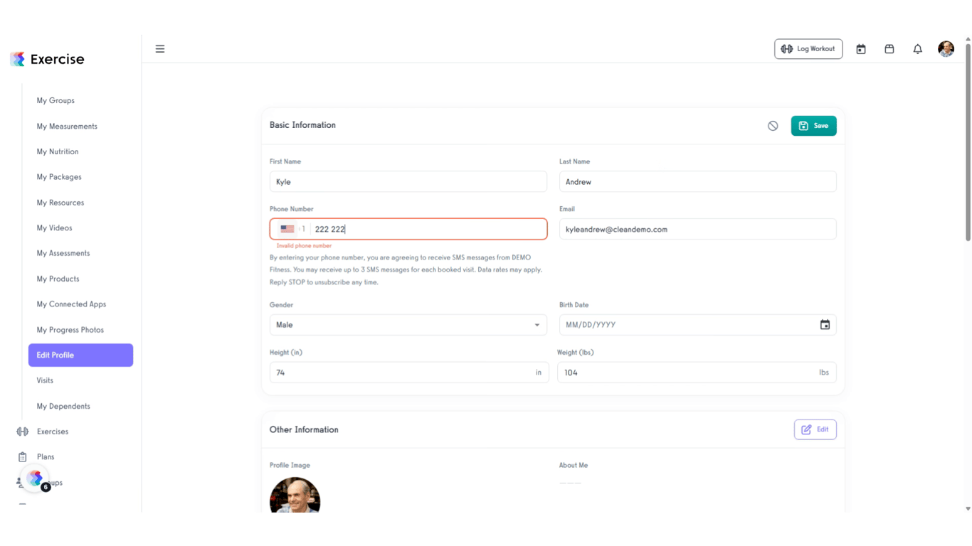 Type in your phone number