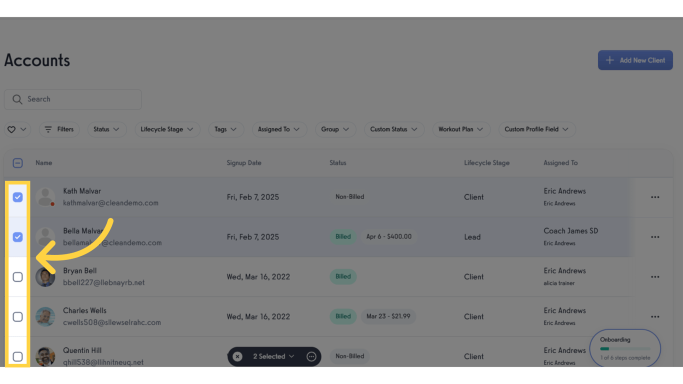 Select the checkbox.