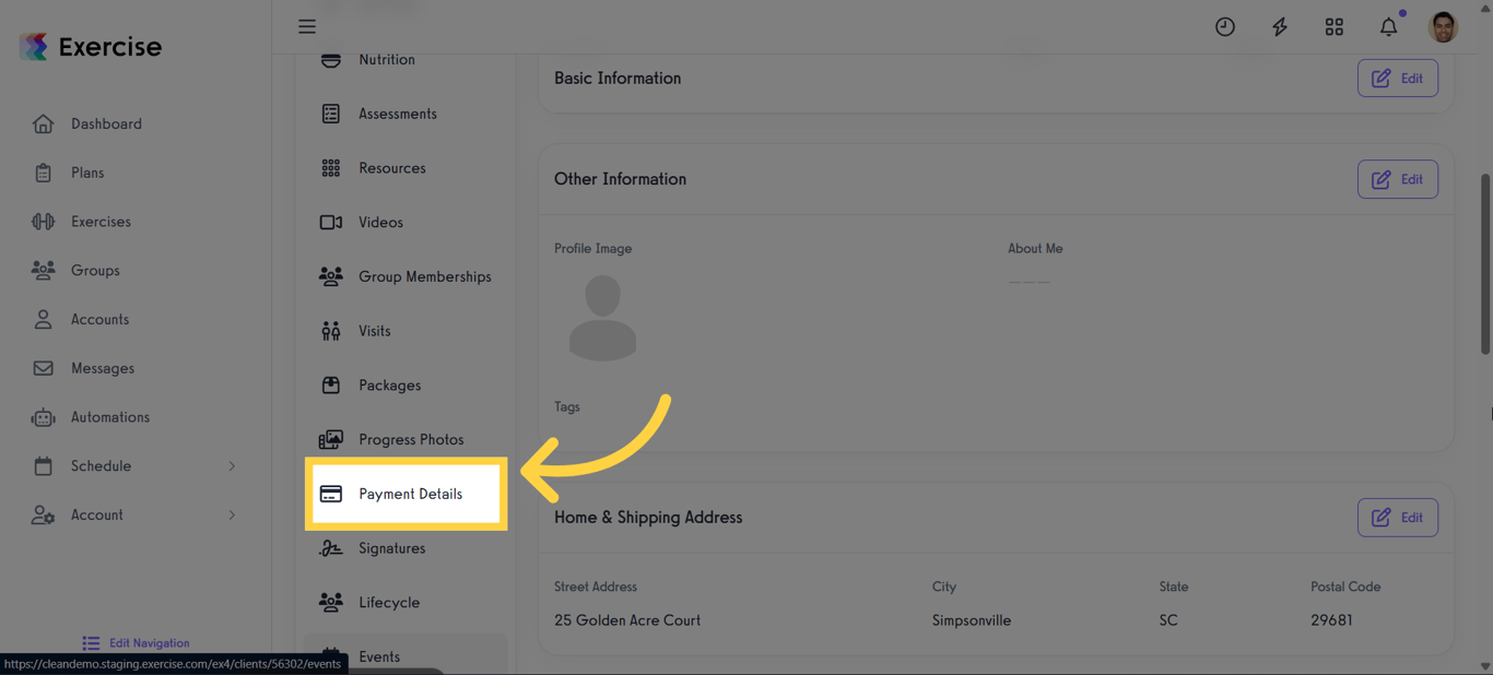 Click 'Payment Details'.