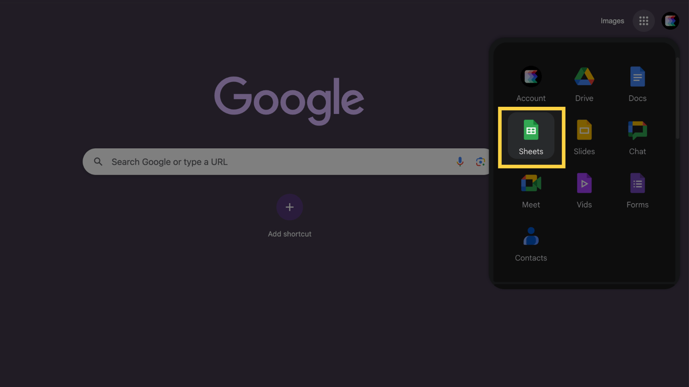 Configure the spreadsheet
