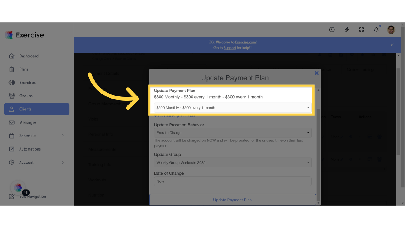 Select a Payment Plan