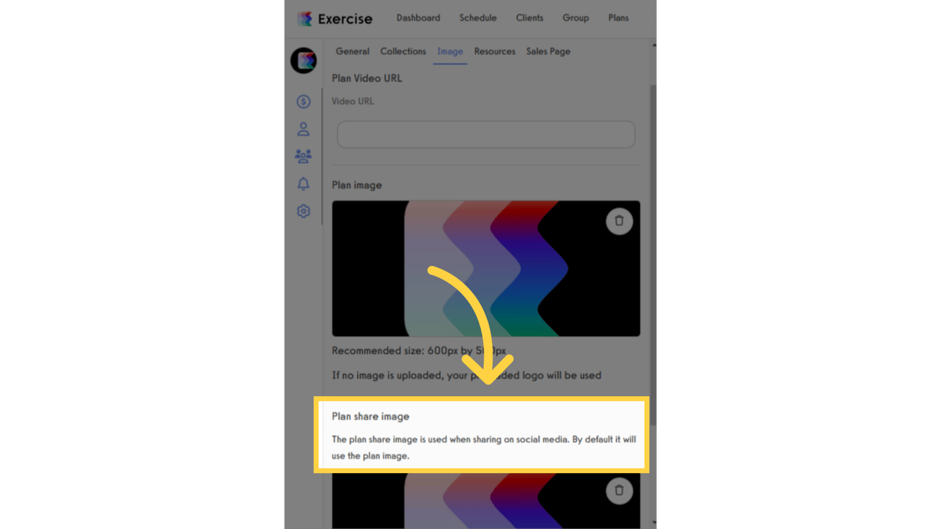 Add Share Images that clients can easily share after they log a workout.
