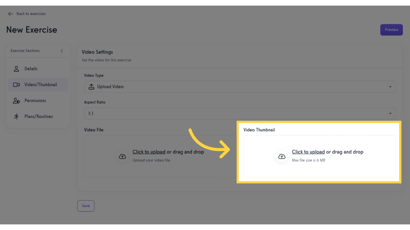 Upload Video Thumbnail.