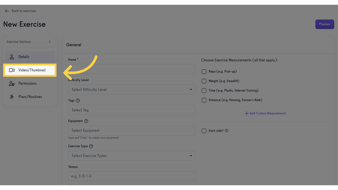 Click 'Video/Thumbnail'.