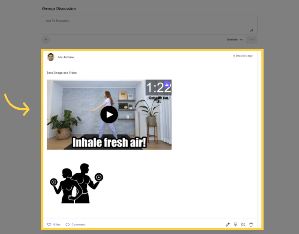 Able to view the image and video sent.
