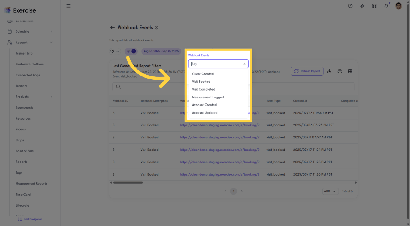 Select Webhook Events
