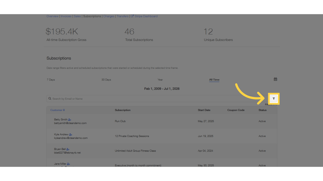 Click the filter icon.