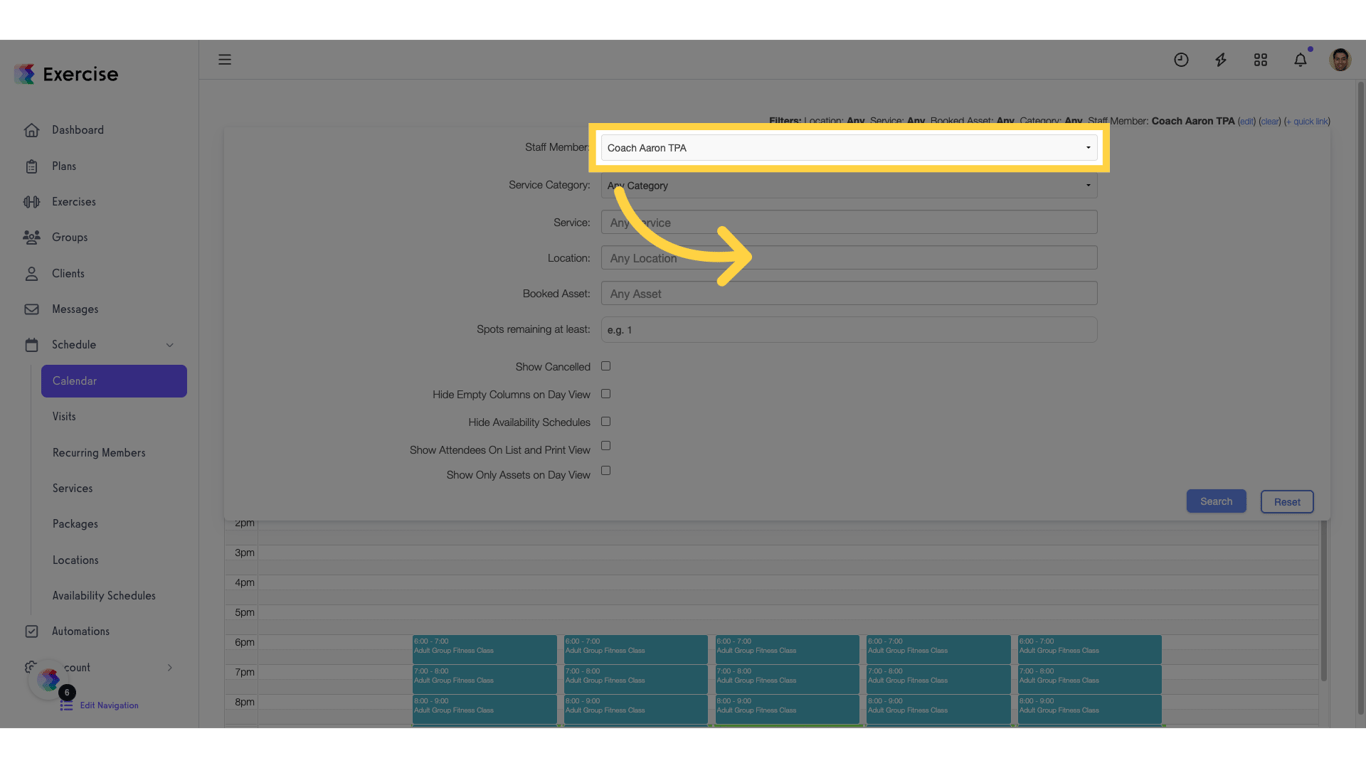Option 1 Step 2: Select trainer.